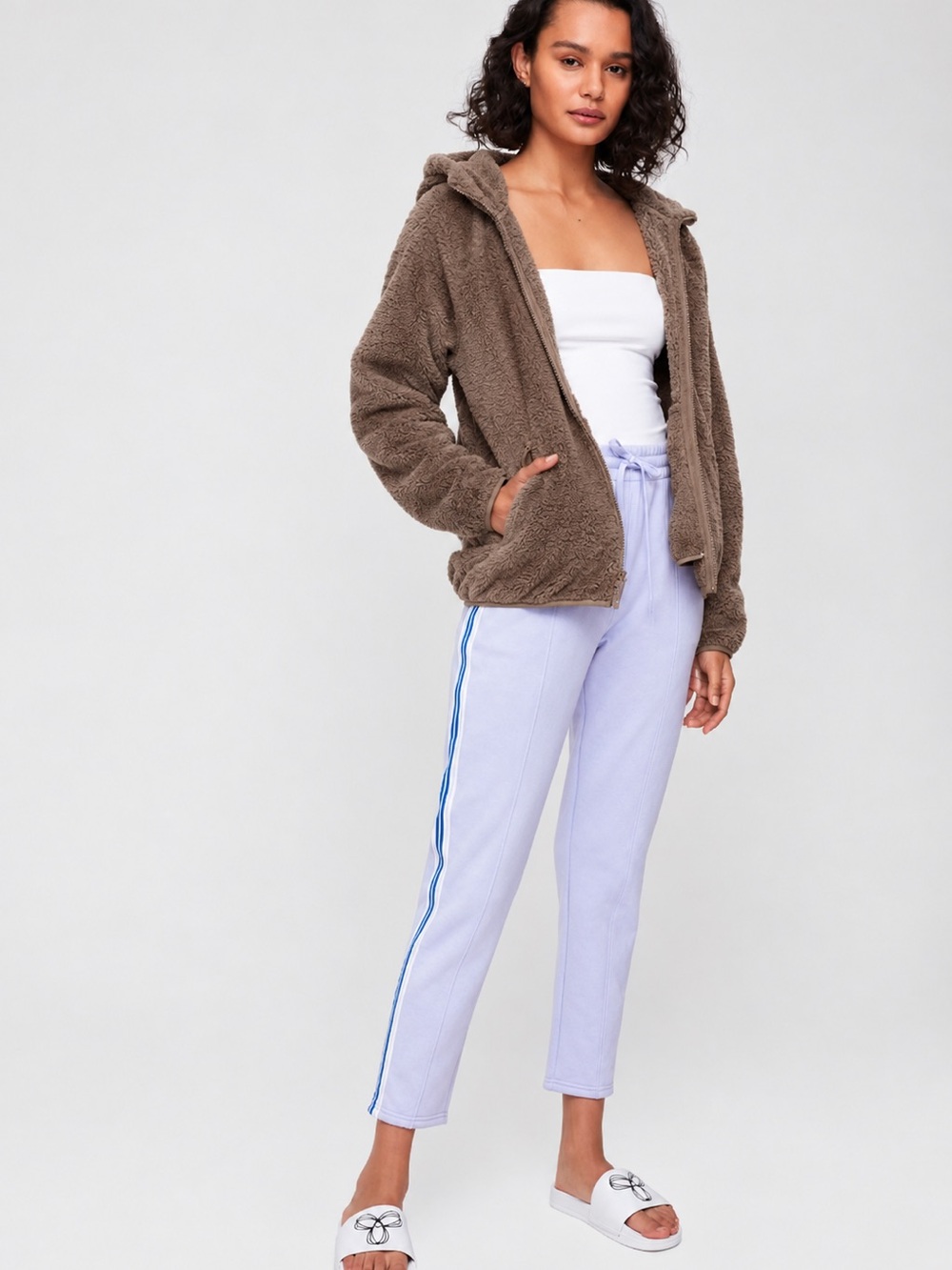 TNA The Teddy Zip-Up Hoody Teddy Fleece size women’s XS